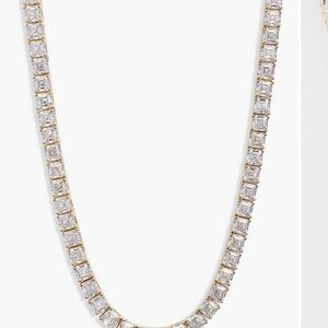 Melinda Maria Gold and Silver Tennis Necklace